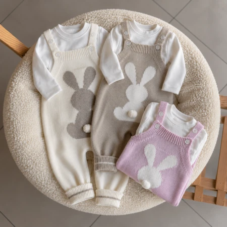 KIZ BEBEK 6-9-12 AY 2Lİ TRİKO TULUM 