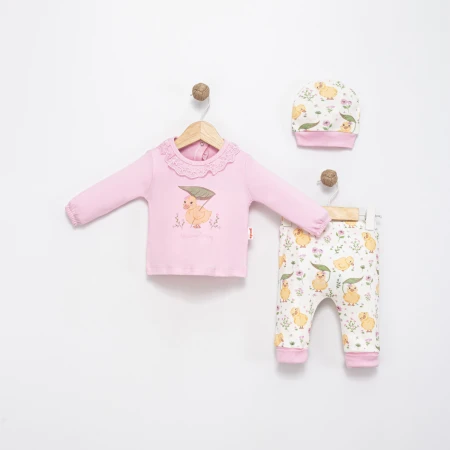 KIZ BEBEK CİVCİVLİ 3 LÜ ZIBIN TAKIMI 