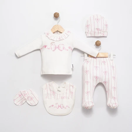 KIZ BEBEK TAŞLI FİYONKLU 5 Lİ ZIBIN TAKIMI