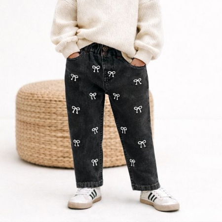 KIZ ÇOCUK 1-4 YAŞ FİYONK NAKIŞLI PANTOLON 