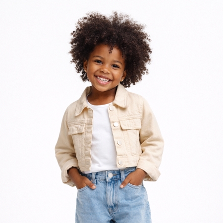 KIZ ÇOCUK 5-8 YAŞ HAM KOT CEKET