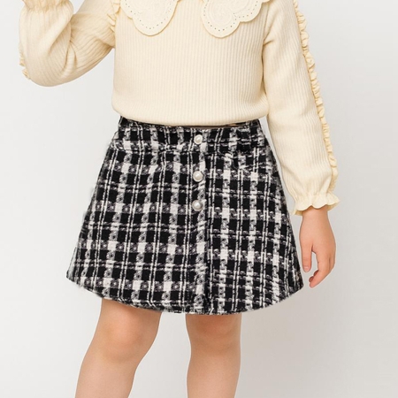 KIZ ÇOCUK 5-8 YAŞ KARELİ ŞORT ETEK 