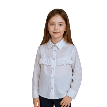 KIZ ÇOCUK 9-12 YAŞ BEYAZ GÖMLEK