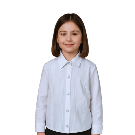 KIZ ÇOCUK 9-12 YAŞ BEYAZ GÖMLEK