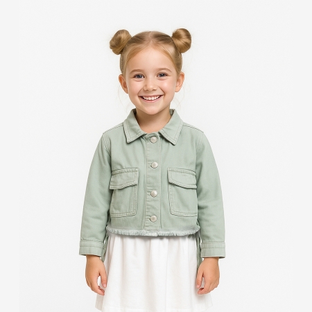 KIZ ÇOCUK 9-12 YAŞ HAM KOT CEKET 