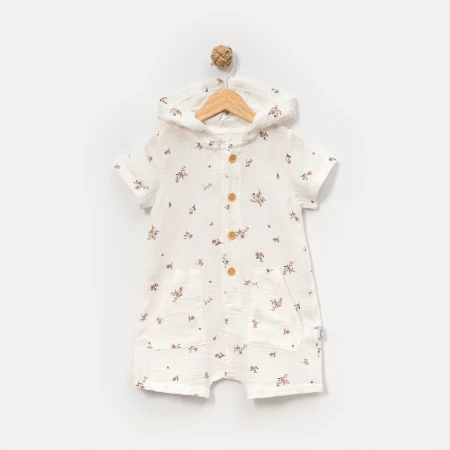 KIZ ÇOCUK 9-24 AY MÜSLİN ŞORT TULUM