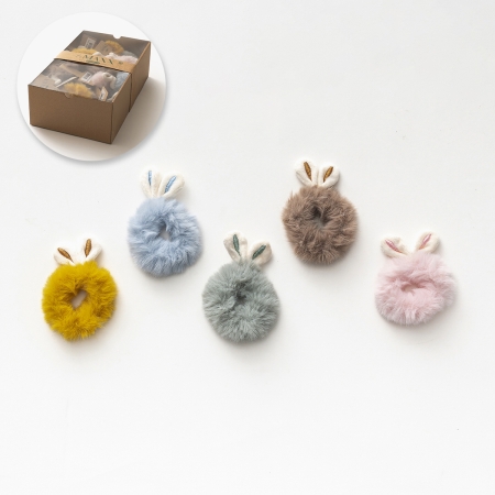 TAVŞAN KULAKLI PELUŞ TOKA - RENKLİ