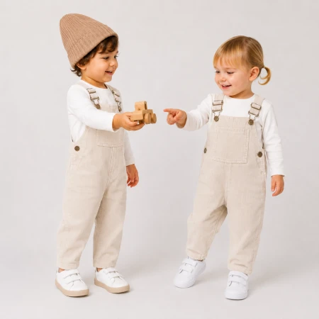 UNISEX 1-4 YEARS VELVET SALOPET