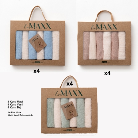 UNISEX 6LI HAVLU AĞIZ MENDİLİ 