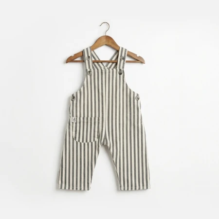 UNISEX 9-24 AY ÇİZGİLİ HAM KOT SALOPET