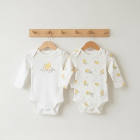 KIZ BEBEK BASKILI 2 Lİ BODY 