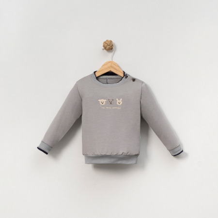 ERKEK ÇOCUK 1-4 YAŞ AYICIK NAKIŞLI SWEAT 