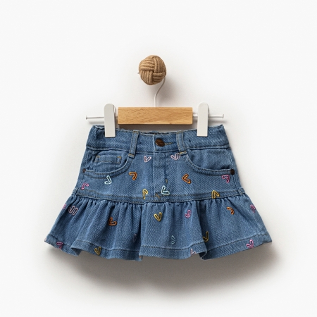 KIZ 1-4 YAŞ KALP TEMA KOT ETEK 